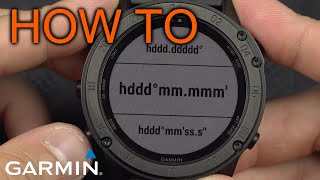 How to Change GPS Position Format on Garmin Tactix / Fenix