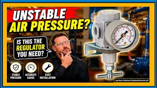 PneumaticPlus SAR200T-N02BG Compressed Air Pressure Regulator 1/4 NPT, T-Handle, Gauge & Bracket