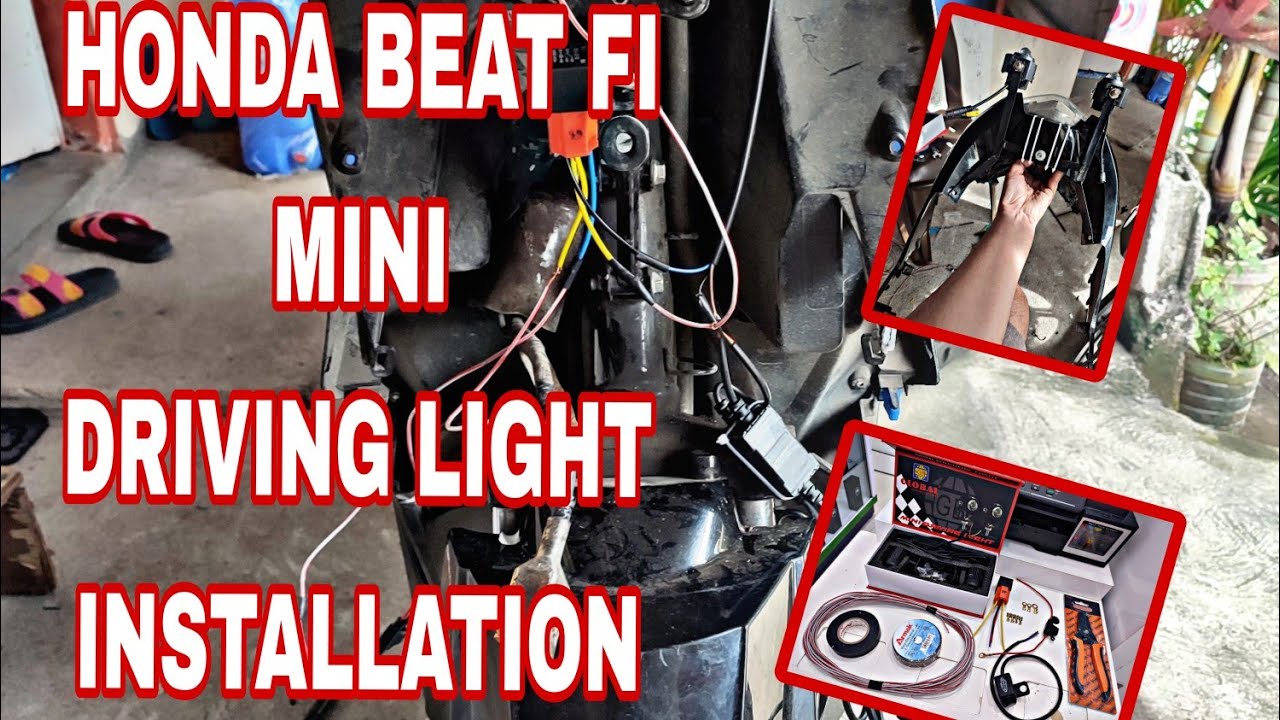 HONDA BEAT FI MINI DRIVING LIGHT INSTALLATION #hondabeatfi #minidrivinglights