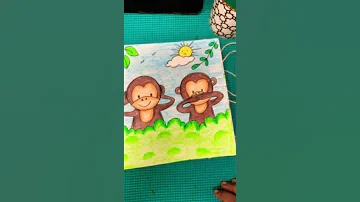 STEP BY STEP TUTORIAL FOR DRAWING OF GANDHI’S THREE MONKEYS