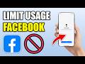 How to set a time limit on facebook
