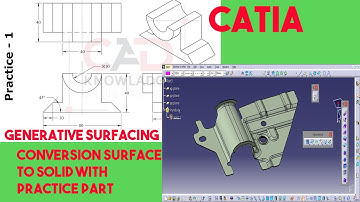 how to make solid from surface in CATIA | generative shape design | surfacing tutorial part 1 #catia