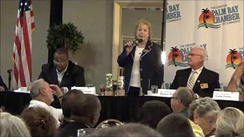 Mayor Carol McCormack, Town of Palm Shores, at the...