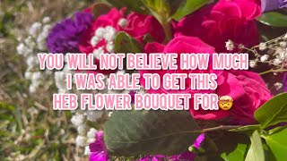 Huge HEB Flower Bouquet with a Dozen Roses, Carnations, Gypsophilas and greenery for $27.94 🤯