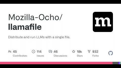GitHub - Mozilla-Ocho/llamafile: Distribute and run LLMs with a single file.