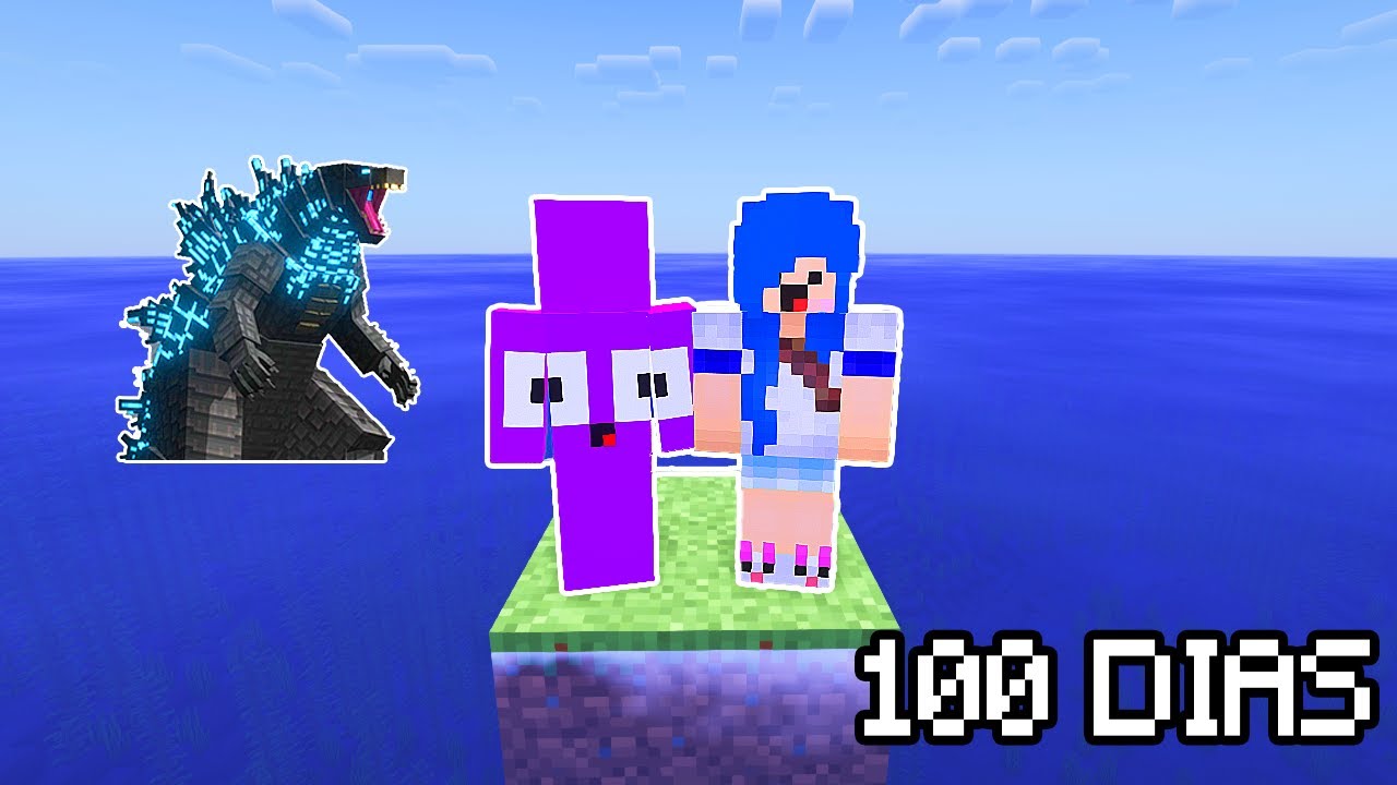 SOBREVIVENDO 100 DIAS EM UM BLOCO NO OCEANO!!! (FILME)