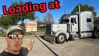 A day in the life of a heavy haul trucker | hauling a Mazak