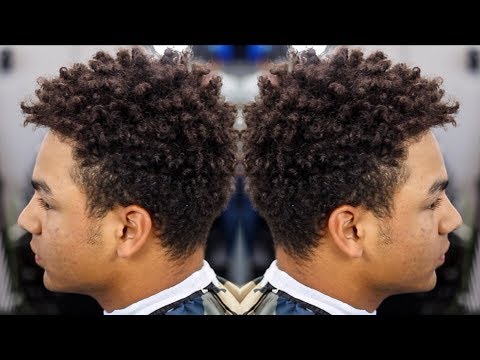 Barber Tutorial Mid Fade Curly Hair On Top Youtube