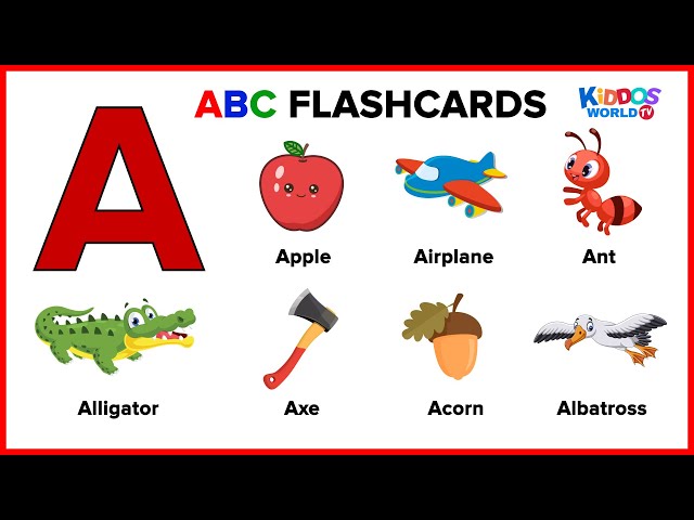 ABC Alphabet Video Chart - Learning The Letters and English Vocabulary for Preschool class=