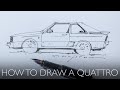 How to draw an audi quattro in just 8 minutes step by step instructions