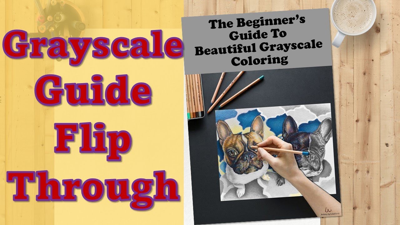 Flip Through: Grayscale Coloring Guide | Adult Colouring Book Haul