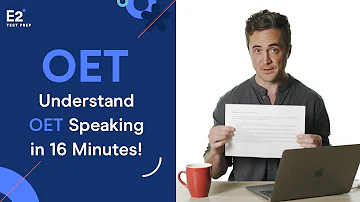 Understand OET Speaking in JUST 16 Minutes!