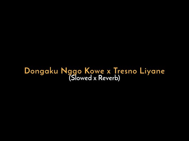 Dongaku Nggo Kowe x Tresno Liyane (Slowed + Reverb) Expros gm🎧 class=