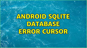 android sqlite database error cursor