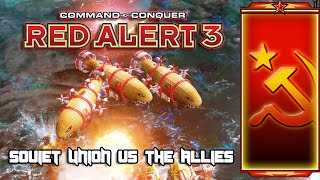 Red Alert 3 - Co-Op Skirmish - Soviet Union vs Allies - Gameplay Review