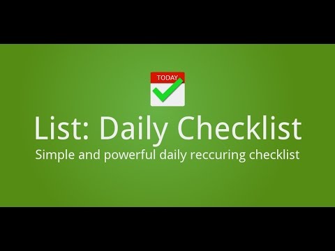 Daily Checklist