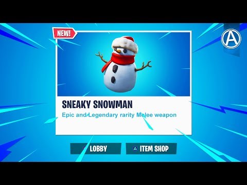 Sneaky Snowman Fortnite Game Videos - new sneaky snowman item in fortnite battle royale fortnite content update v7