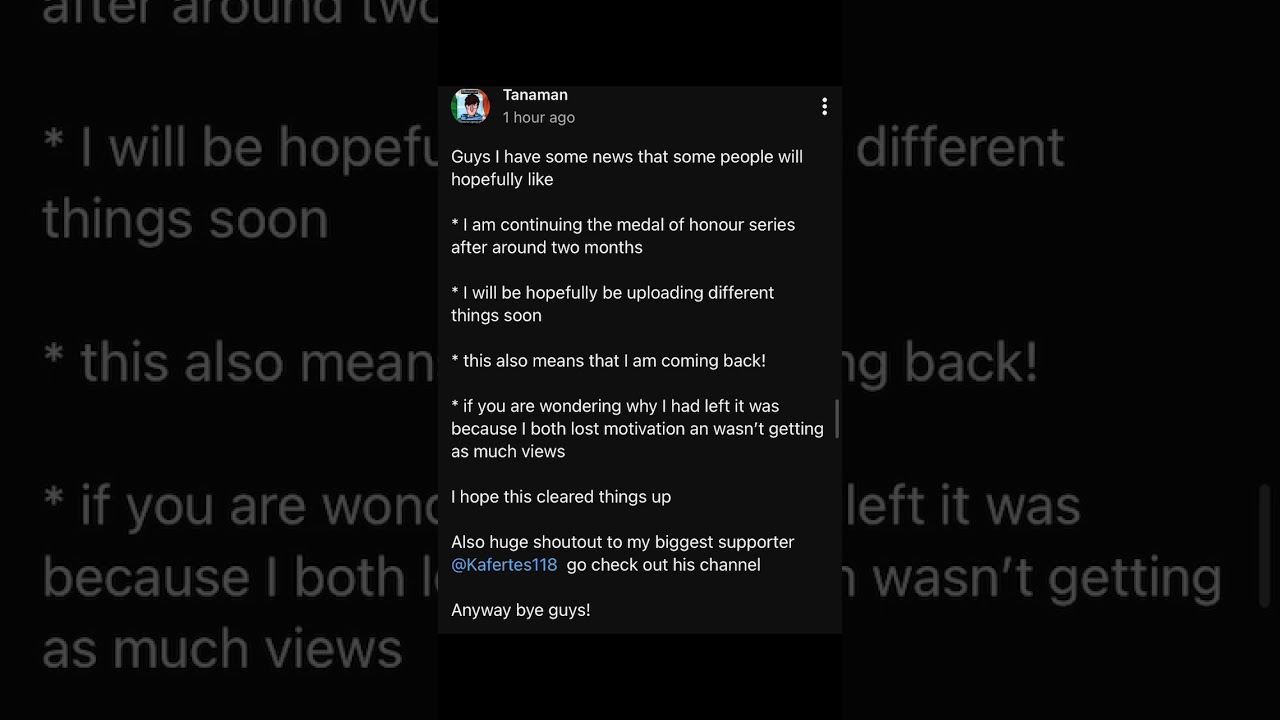 TANA THE MAN IS BACK! 