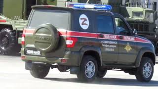 RUSSIAN ARMY | Two UAZ Patriot Military Police + Ford Focus Military Automobile Inspection | lights