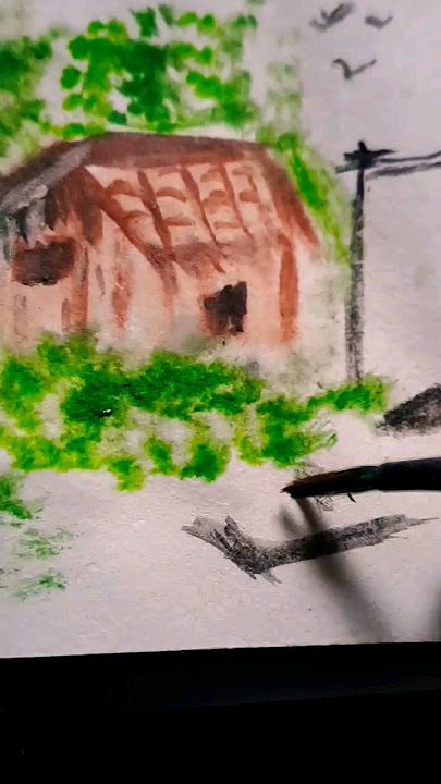 scanery 🖼 || #scenery #painting #yt  #sketch #art #watercolorpainting #artist #views #shorts #short