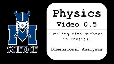 Physics Video 0.5 Dimensional Analysis