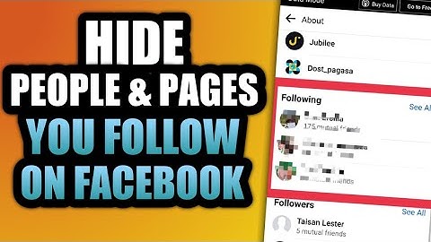 HOW TO HIDE PEOPLE AND PAGES YOU FOLLOW ON FACEBOOK