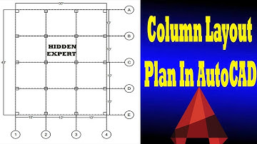 Column Lay Out Grid plan in autocad