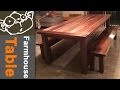 Walnut Farmhouse Table with Breadboard Ends