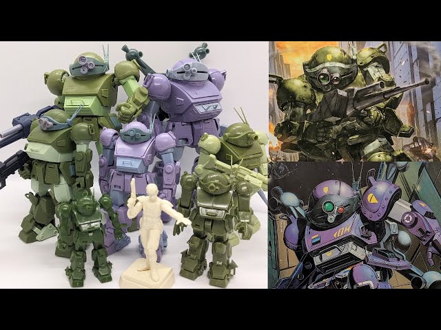 ウェーブ1/24スコープドッグ＆タカラ1/24スコープドッグラウンド