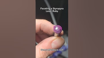 Faceting a @styropyro laser ruby! see them all on Gems of Science #ruby #laser #science #gems