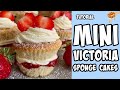 Mini Victoria Sponge Cakes! Recipe tutorial #Shorts