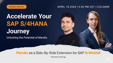 Mendix @ SAP: S/4HANA Side-By-Side Extensions