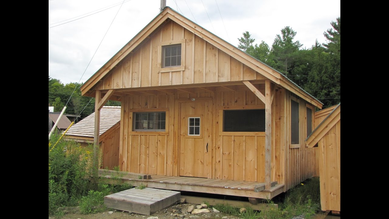 "16X20 Vermont Cottage - Option C" - DIY Post &amp; Beam Tiny 