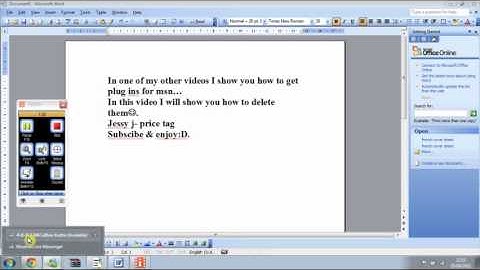 How to delete plug-ins from windows live messenger(msn)