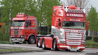 Retro Truck Tour 2024 Truckshow for old Trucks | open pipes sound from Scania V8 L6, DAF, Volvo