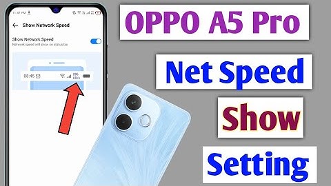 Oppo A5 Pro Me Network Speed Setting | How to show net speed in oppo a5 pro 5g