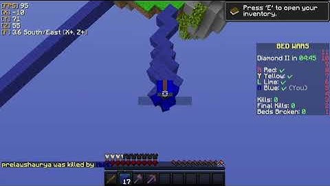 Khi dùng auto click trong sever bedwars