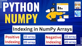 L5: NumPy Array Indexing: Positive & Negative Indexing for 1D & 2D NumPy Arrays| Python NumPy Coding