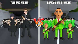 EXPERIMEN YUTA DAN MIO JADI YAKUZA HIMAWARI VS 100 HAMOOD HABIBI YAKUZA BERSENJATA!!😱 Sakura School