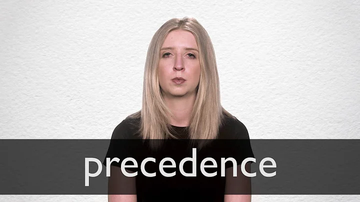 How to pronounce PRECEDENCE in British English