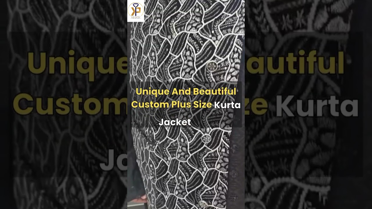 Custom Plus-Size Kurta Jacket Set | 