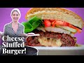 Olivia Grills a Juicy Lucy Burger For the First Time