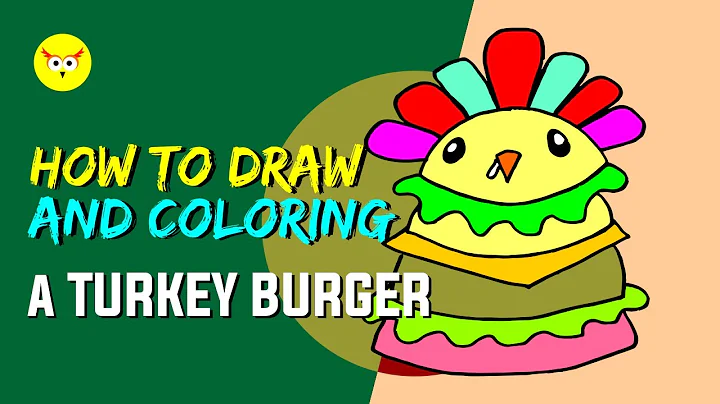 How To Draw and Coloring a Turkey Burger