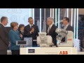 President obama and chancellor merkel impressed by abb tech at hanover fair