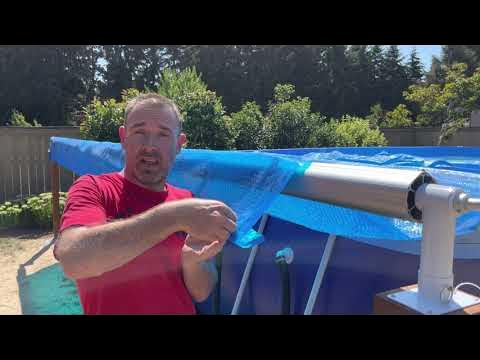 Battery Powered, Remote Controlled Automatic Solar Blanket Pool Cover Reel  - Oh boy, so easy ! 