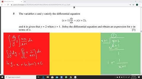 Past Papers Questions on Differential Equations/Nov 17/32/Question # 5.