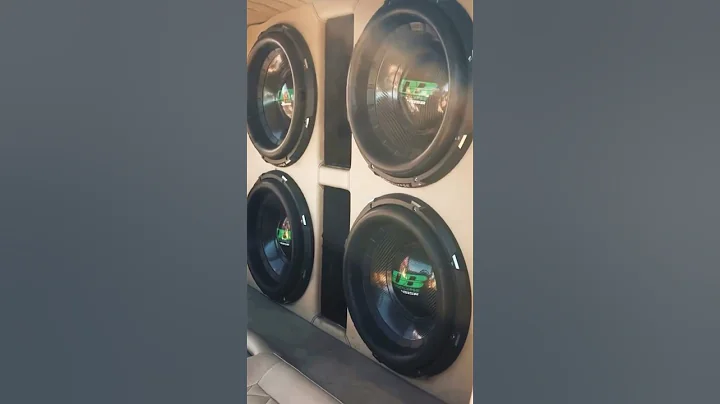 (4) DB Apocalypse 4515R 15” in wall built getting Crazy #bass #deafbonce #automobile #carsubwoofers