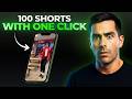 One Click = 100 Shorts (No Editing) with AI