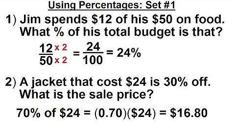 Algebra - Ch. 0.6: Basic Concepts (35 of 36) Using Percentages Set 1
