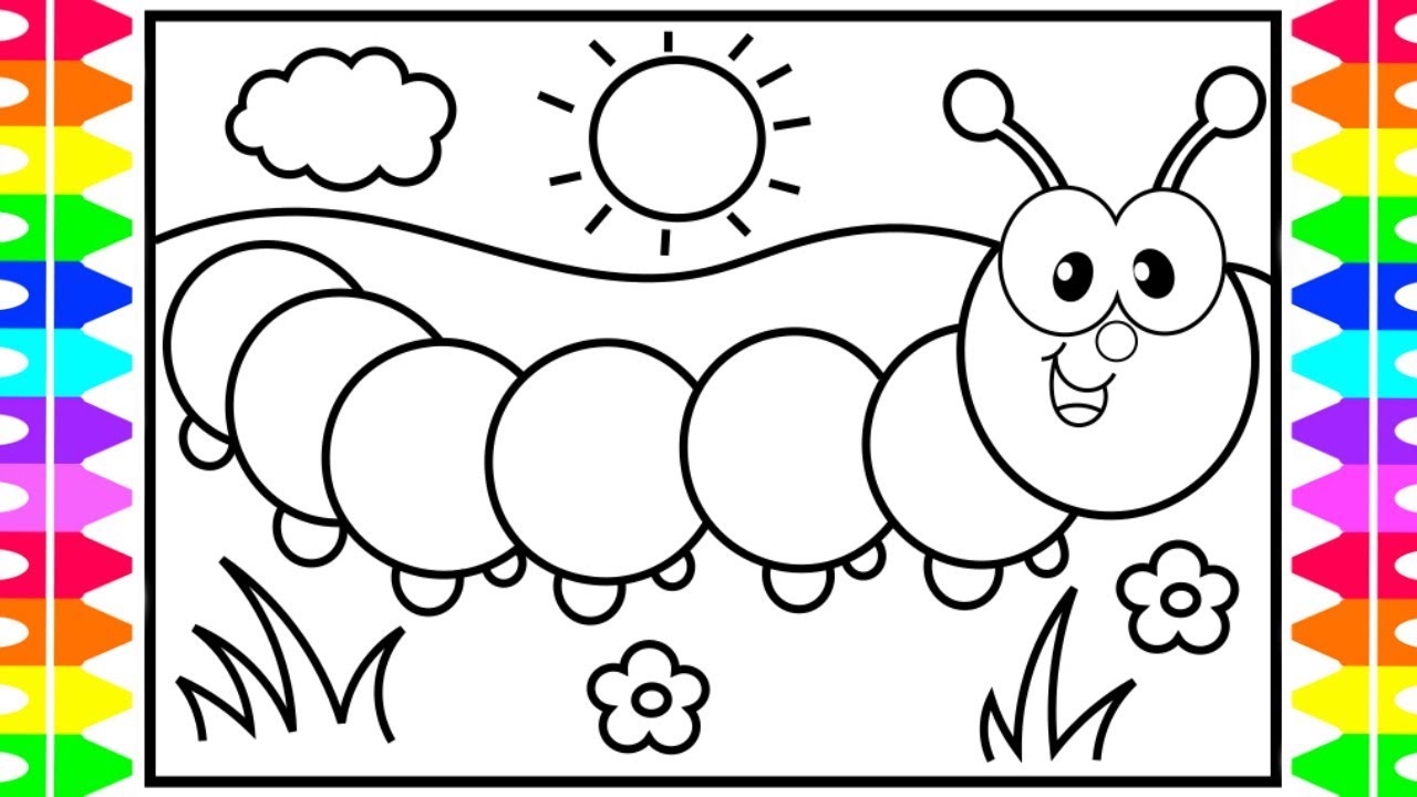 caterpillar coloring pages for preschool